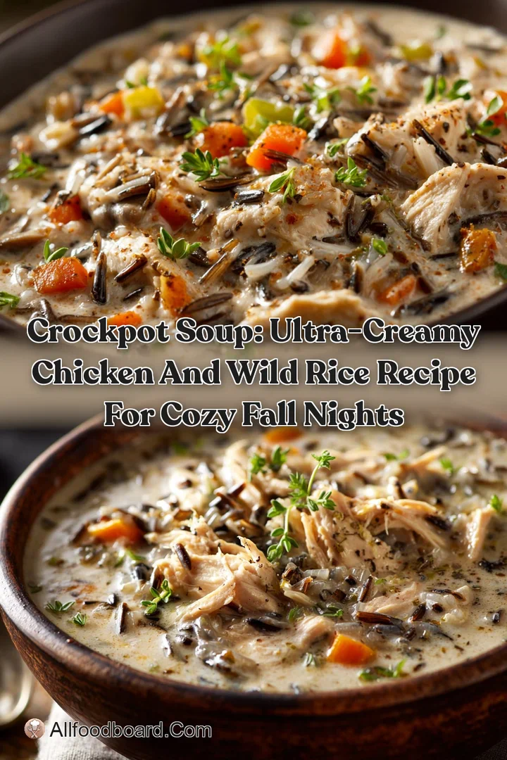 Crockpot Soup: Ultra-Creamy Chicken and Wild Rice Recipe for Cozy Fall Nights