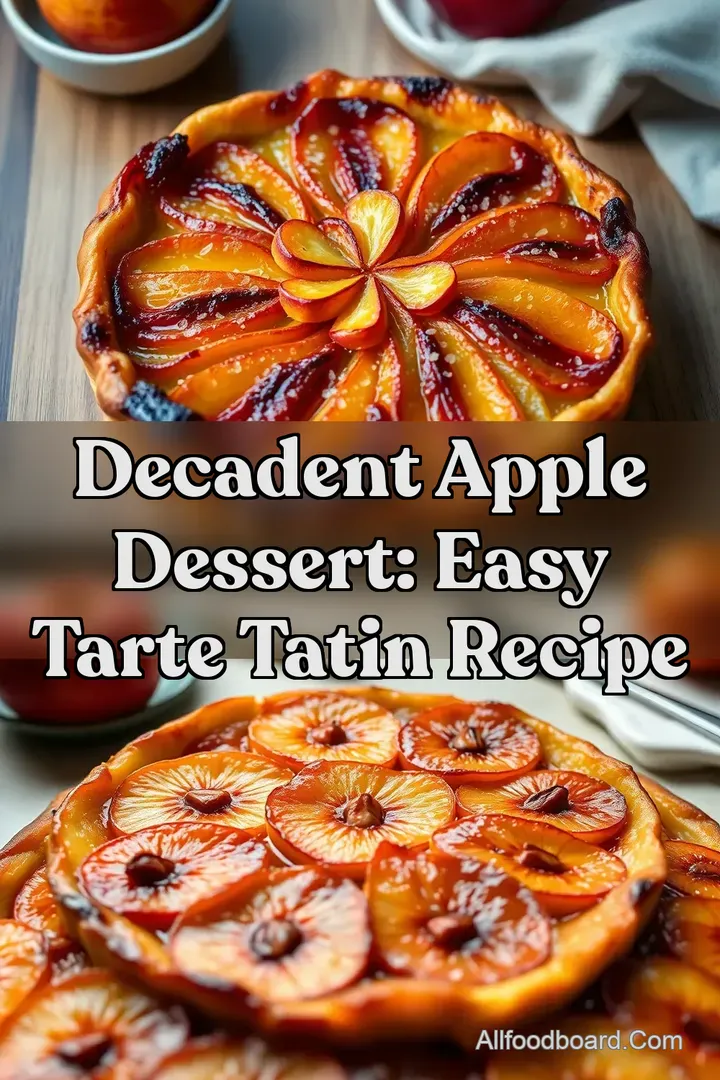 Decadent Apple Dessert: Easy Tarte Tatin Recipe : PIN FOR LATER Decadent Apple Dessert: Easy Tarte Tatin Recipe