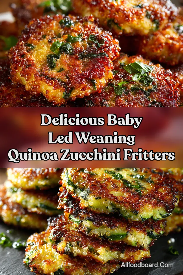 Delicious Baby Led Weaning Quinoa Zucchini Fritters