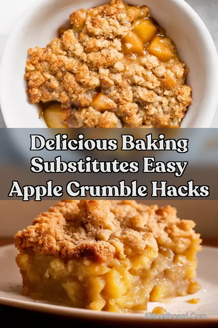 Delicious Baking Substitutes Easy Apple Crumble Hacks : PIN FOR LATER Delicious Baking Substitutes Easy Apple Crumble Hacks