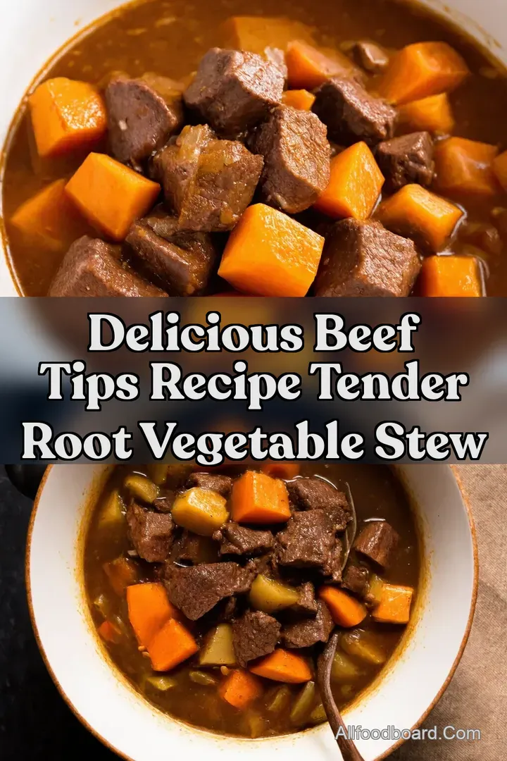 Delicious Beef Tips Recipe Tender Root Vegetable Stew : PIN FOR LATER Delicious Beef Tips Recipe Tender Root Vegetable Stew