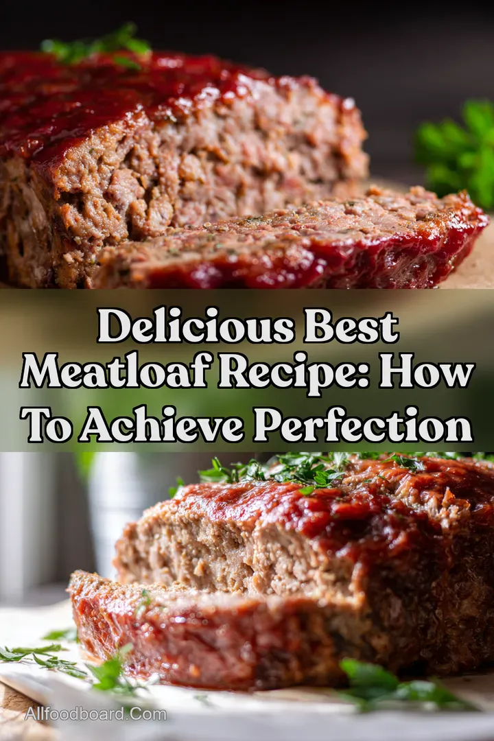 Delicious Best Meatloaf Recipe: How to Achieve Perfection : PIN FOR LATER Delicious Best Meatloaf Recipe: How to Achieve Perfection