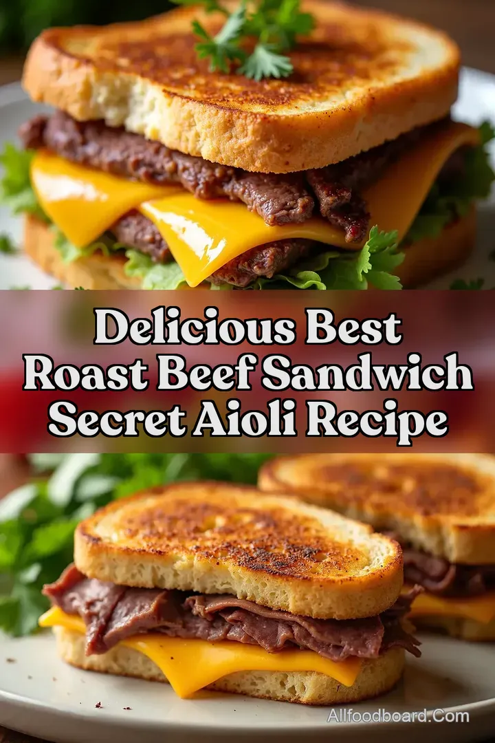 Delicious Best Roast Beef Sandwich Secret Aioli Recipe