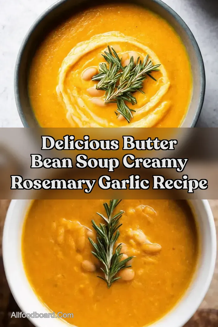 Delicious Butter Bean Soup Creamy Rosemary Garlic Recipe : PIN FOR LATER Delicious Butter Bean Soup Creamy Rosemary Garlic Recipe