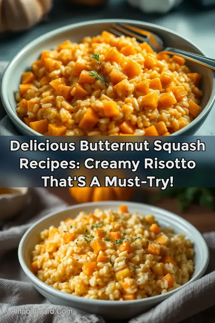 Delicious Butternut Squash Recipes: Creamy Risotto That' s a Must-Try! : PIN FOR LATER Delicious Butternut Squash Recipes: Creamy Risotto That' s a Must-Try!