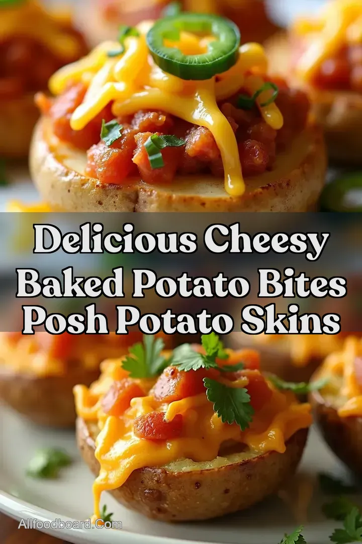 Delicious Cheesy Baked Potato Bites Posh Potato Skins