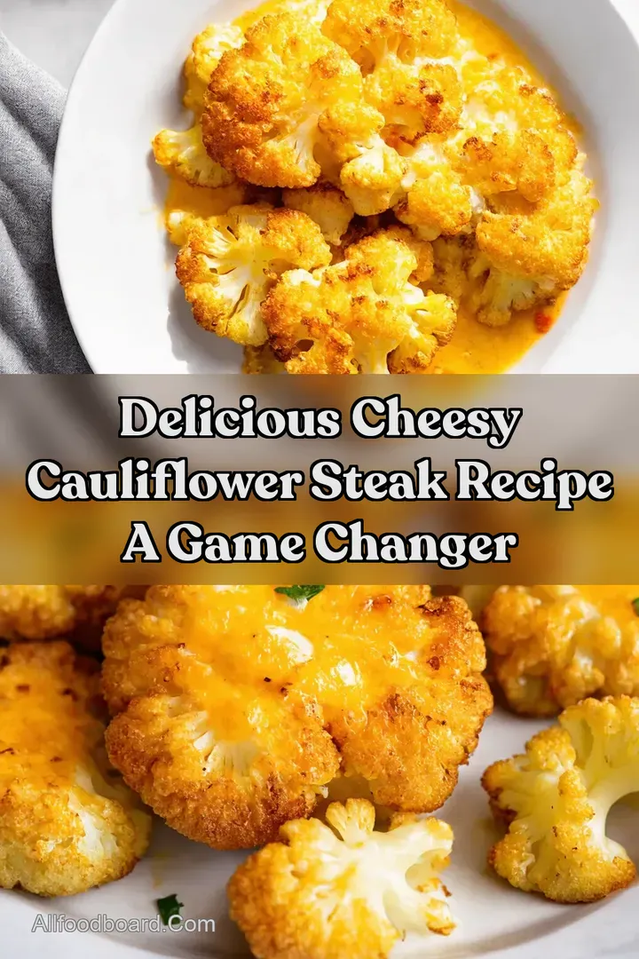 Delicious Cheesy Cauliflower Steak Recipe A Game Changer : PIN FOR LATER Delicious Cheesy Cauliflower Steak Recipe A Game Changer