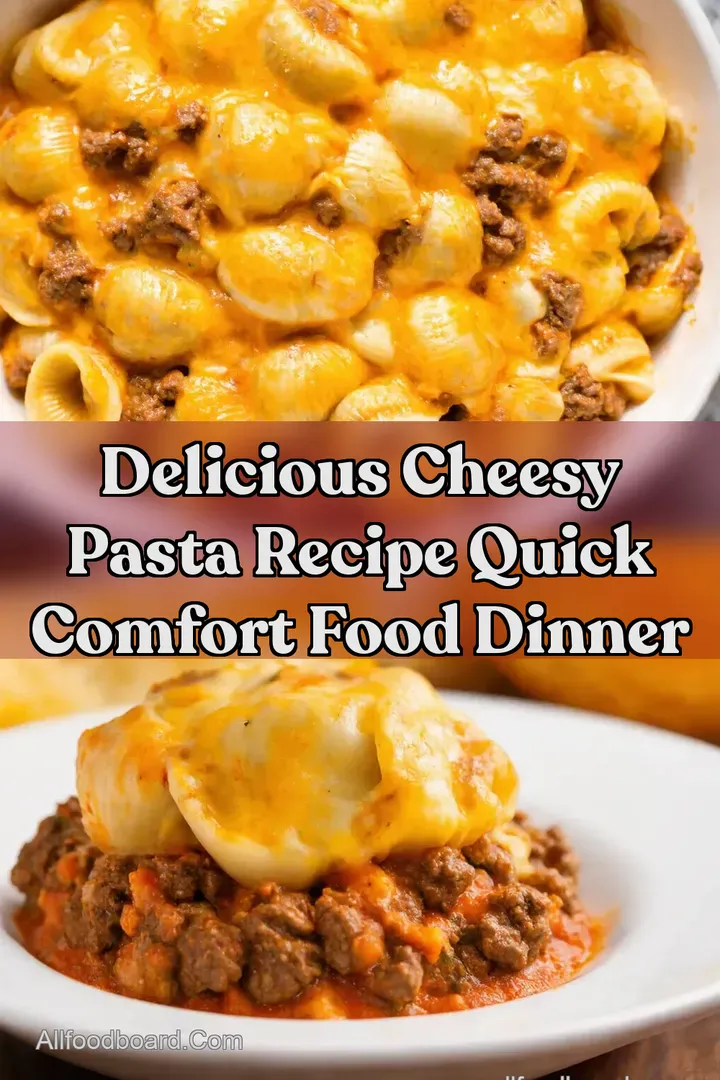 Delicious Cheesy Pasta Recipe Quick Comfort Food Dinner : PIN FOR LATER Delicious Cheesy Pasta Recipe Quick Comfort Food Dinner
