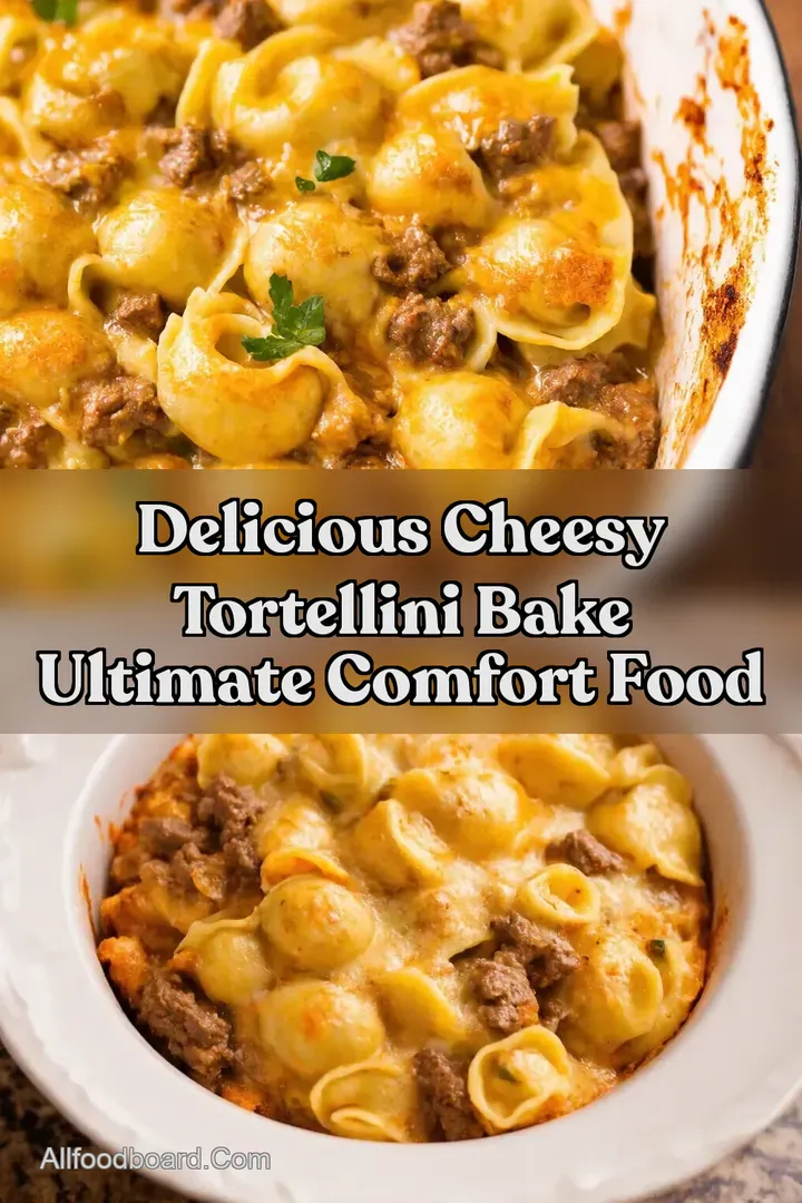 Delicious Cheesy Tortellini Bake Ultimate Comfort Food : PIN FOR LATER Delicious Cheesy Tortellini Bake Ultimate Comfort Food