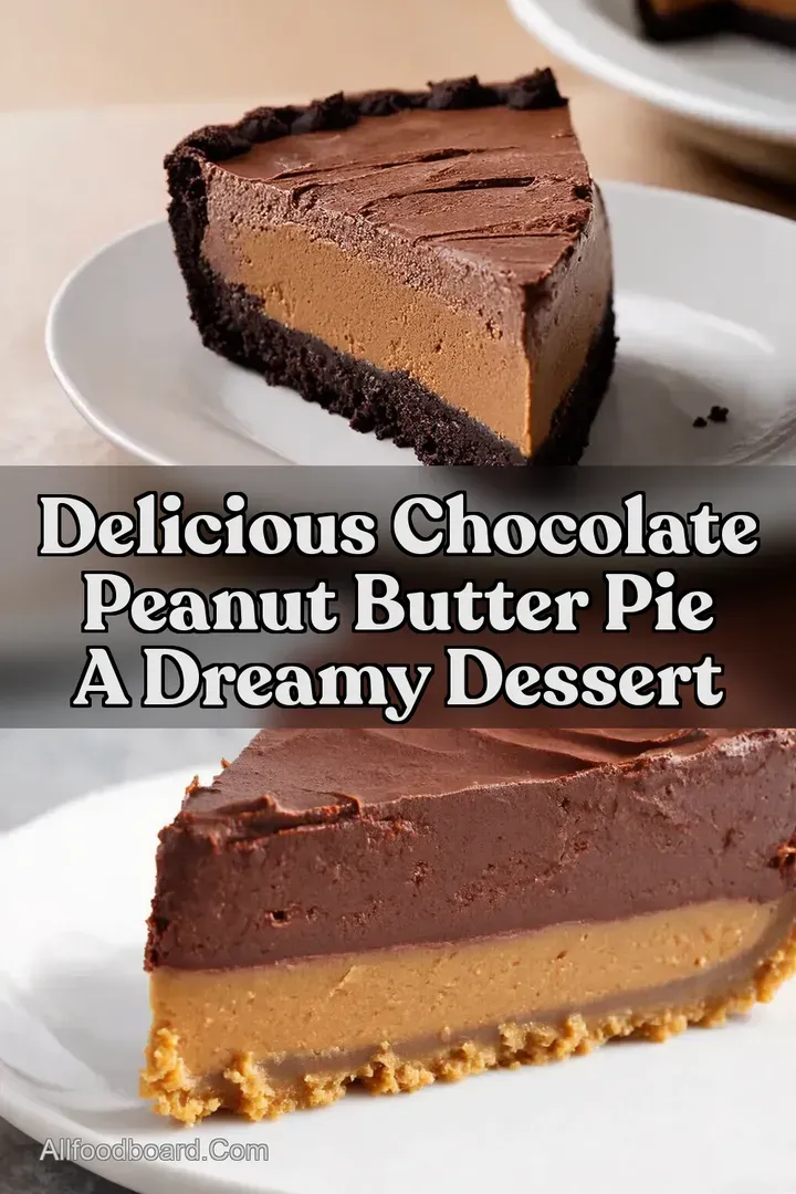 Delicious Chocolate Peanut Butter Pie A Dreamy Dessert : PIN FOR LATER Delicious Chocolate Peanut Butter Pie A Dreamy Dessert