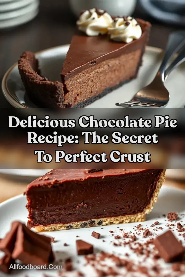 Delicious Chocolate Pie Recipe: The Secret To Perfect Crust : PIN FOR LATER Delicious Chocolate Pie Recipe: The Secret To Perfect Crust
