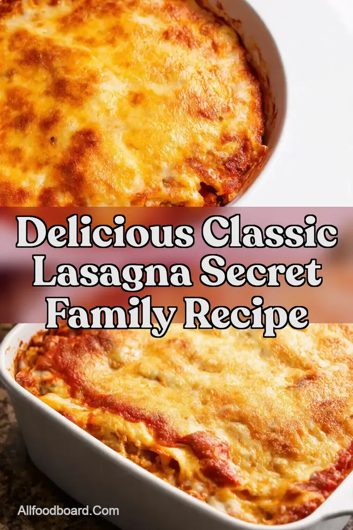 Delicious Classic Lasagna Secret Family Recipe