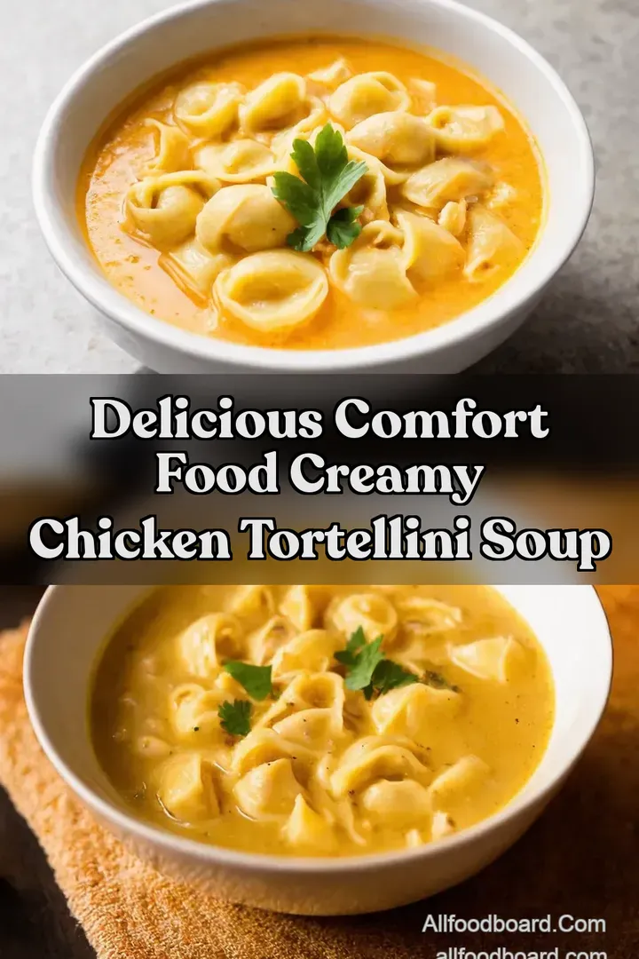 Delicious Comfort Food Creamy Chicken Tortellini Soup