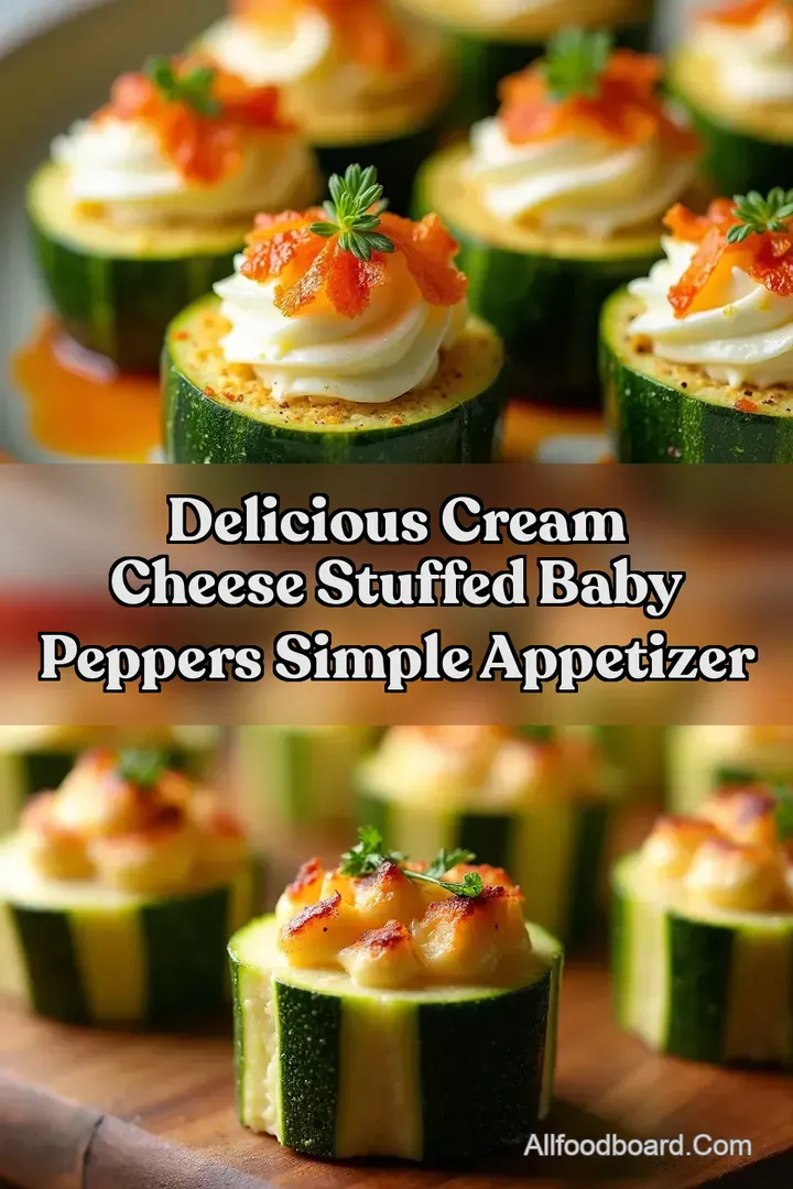 Delicious Cream Cheese Stuffed Baby Peppers Simple Appetizer
