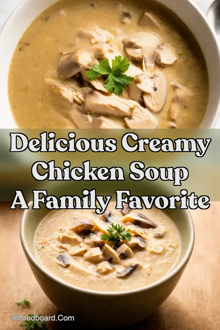 Delicious Creamy Chicken Soup A Family Favorite : PIN FOR LATER Delicious Creamy Chicken Soup A Family Favorite
