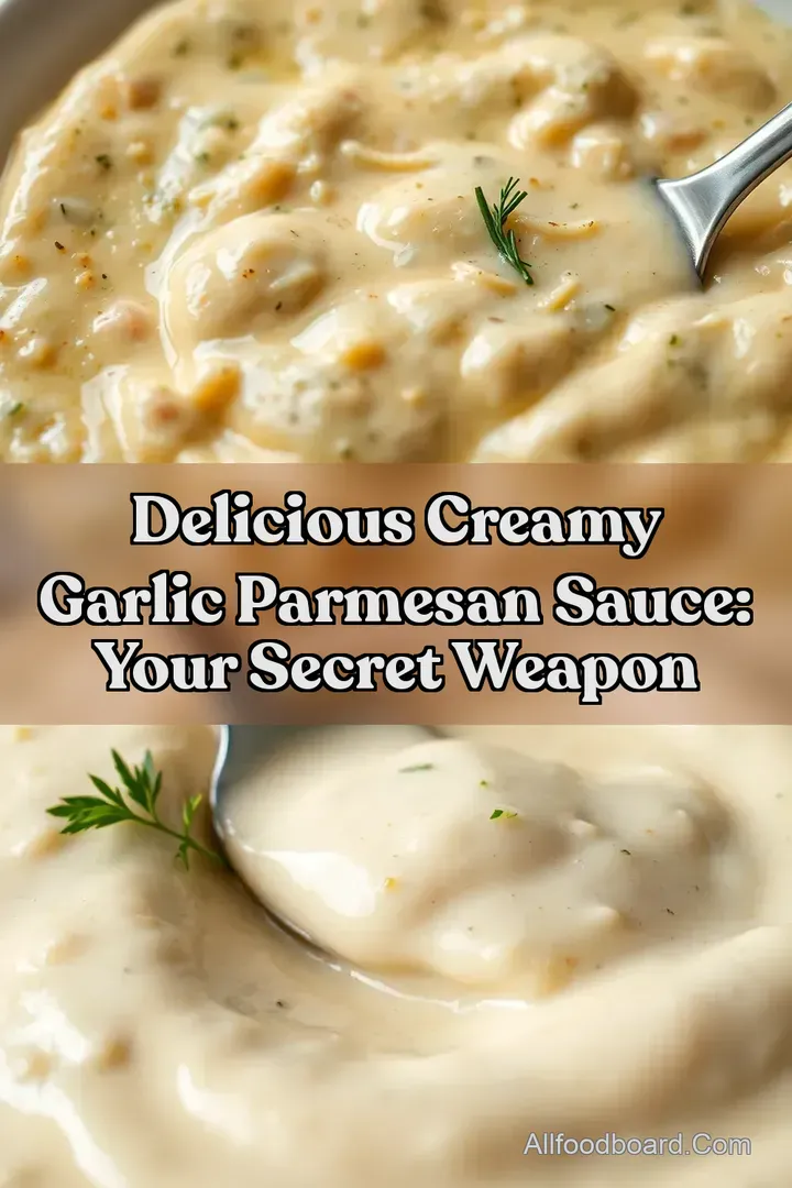 Delicious Creamy Garlic Parmesan Sauce: Your Secret Weapon : PIN FOR LATER Delicious Creamy Garlic Parmesan Sauce: Your Secret Weapon