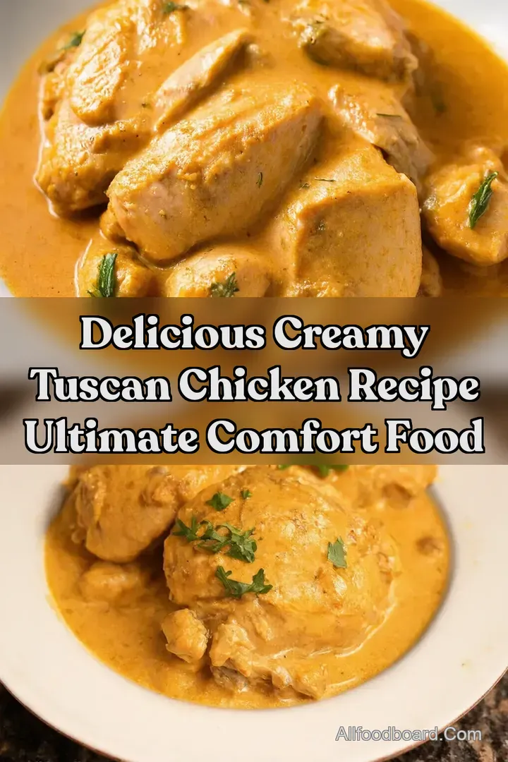 Delicious Creamy Tuscan Chicken Recipe Ultimate Comfort Food : PIN FOR LATER Delicious Creamy Tuscan Chicken Recipe Ultimate Comfort Food