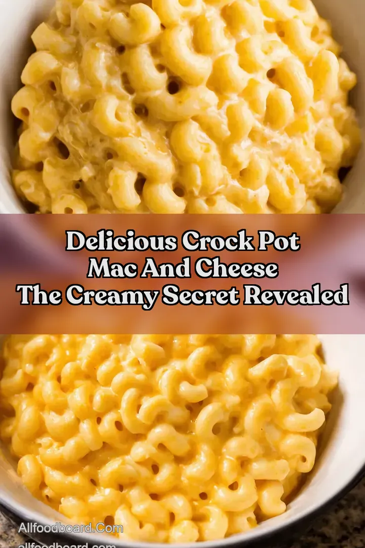 Delicious Crock Pot Mac and Cheese The Creamy Secret Revealed : PIN FOR LATER Delicious Crock Pot Mac and Cheese The Creamy Secret Revealed