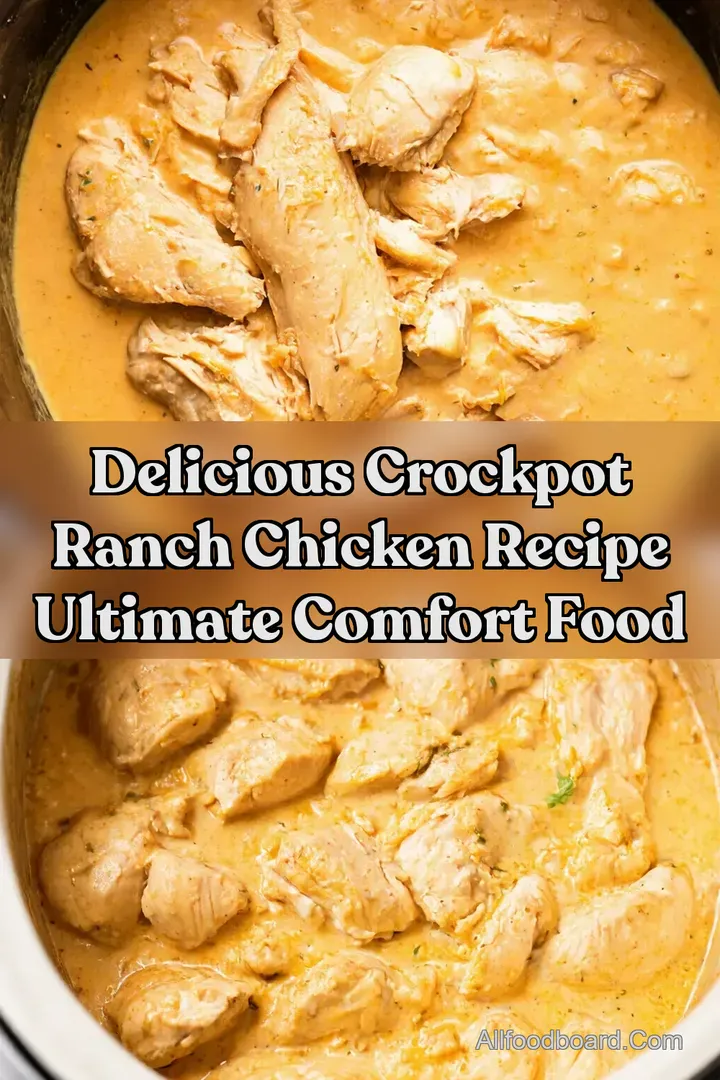Delicious Crockpot Ranch Chicken Recipe Ultimate Comfort Food : PIN FOR LATER Delicious Crockpot Ranch Chicken Recipe Ultimate Comfort Food