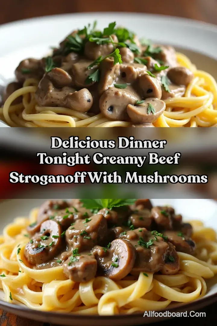 Delicious Dinner Tonight Creamy Beef Stroganoff With Mushrooms