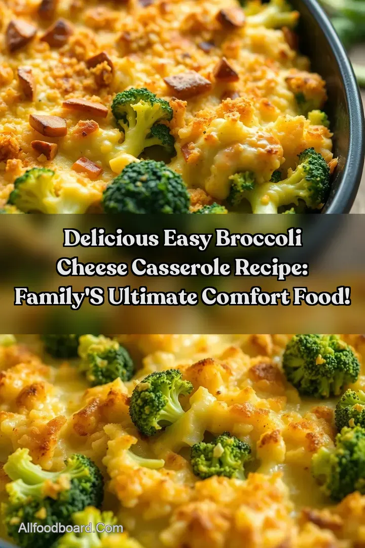 Delicious Easy Broccoli Cheese Casserole Recipe: Family' s Ultimate Comfort Food! : PIN FOR LATER Delicious Easy Broccoli Cheese Casserole Recipe: Family' s Ultimate Comfort Food!