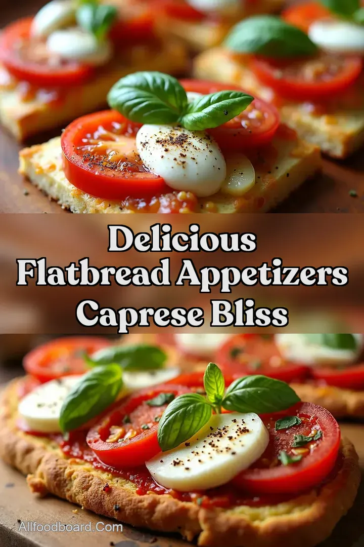 Delicious Flatbread Appetizers Caprese Bliss