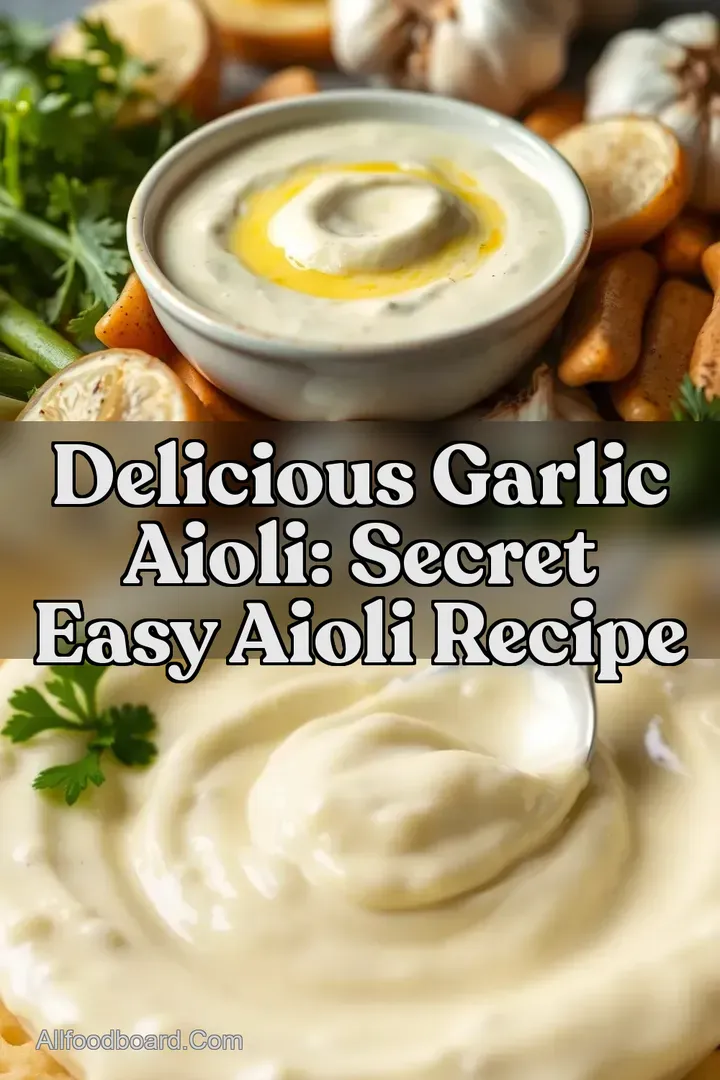 Delicious Garlic Aioli: Secret Easy Aioli Recipe : PIN FOR LATER Delicious Garlic Aioli: Secret Easy Aioli Recipe