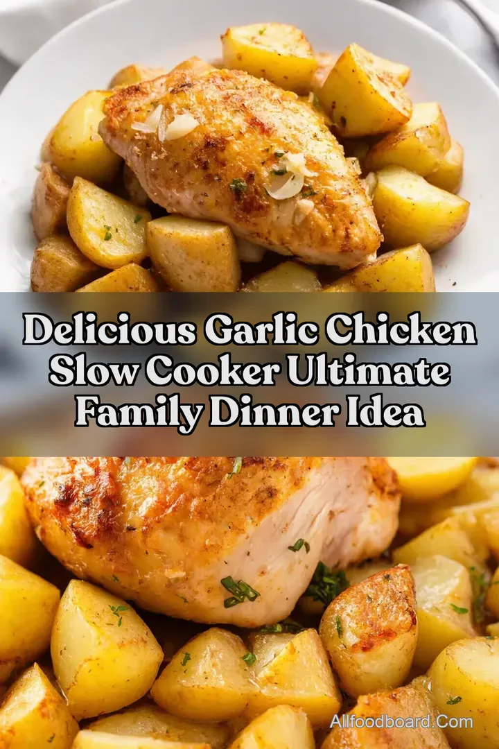 Delicious Garlic Chicken Slow Cooker Ultimate Family Dinner Idea : PIN FOR LATER Delicious Garlic Chicken Slow Cooker Ultimate Family Dinner Idea