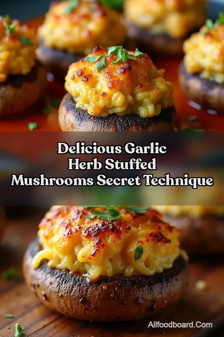 Delicious Garlic Herb Stuffed Mushrooms Secret Technique : PIN FOR LATER Delicious Garlic Herb Stuffed Mushrooms Secret Technique