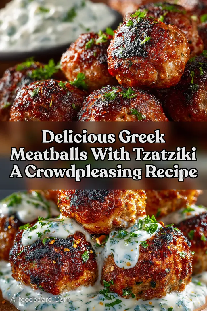 Delicious Greek Meatballs with Tzatziki A CrowdPleasing Recipe