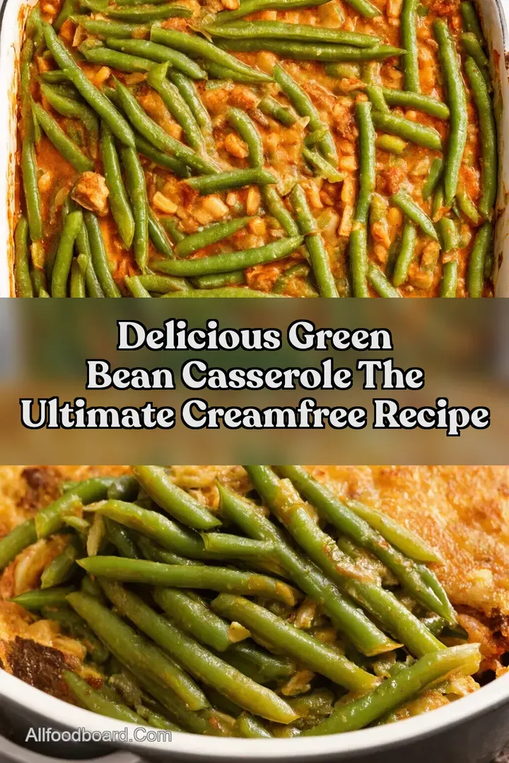 Delicious Green Bean Casserole The Ultimate CreamFree Recipe