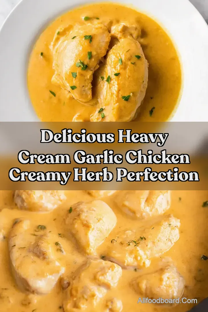 Delicious Heavy Cream Garlic Chicken Creamy Herb Perfection