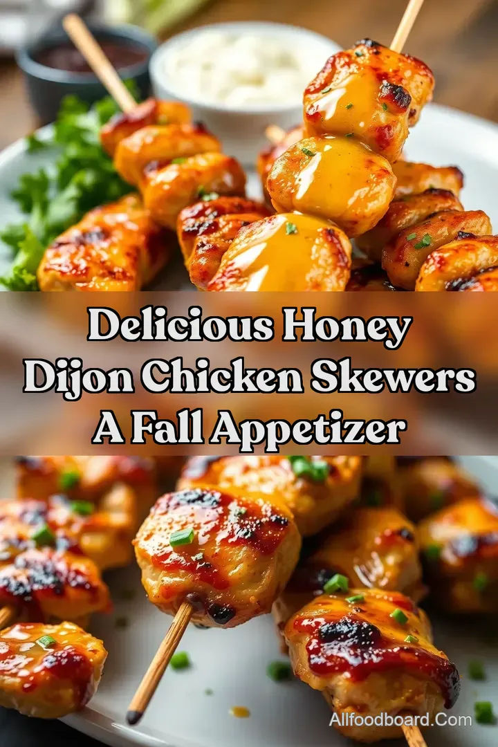 Delicious Honey Dijon Chicken Skewers A Fall Appetizer