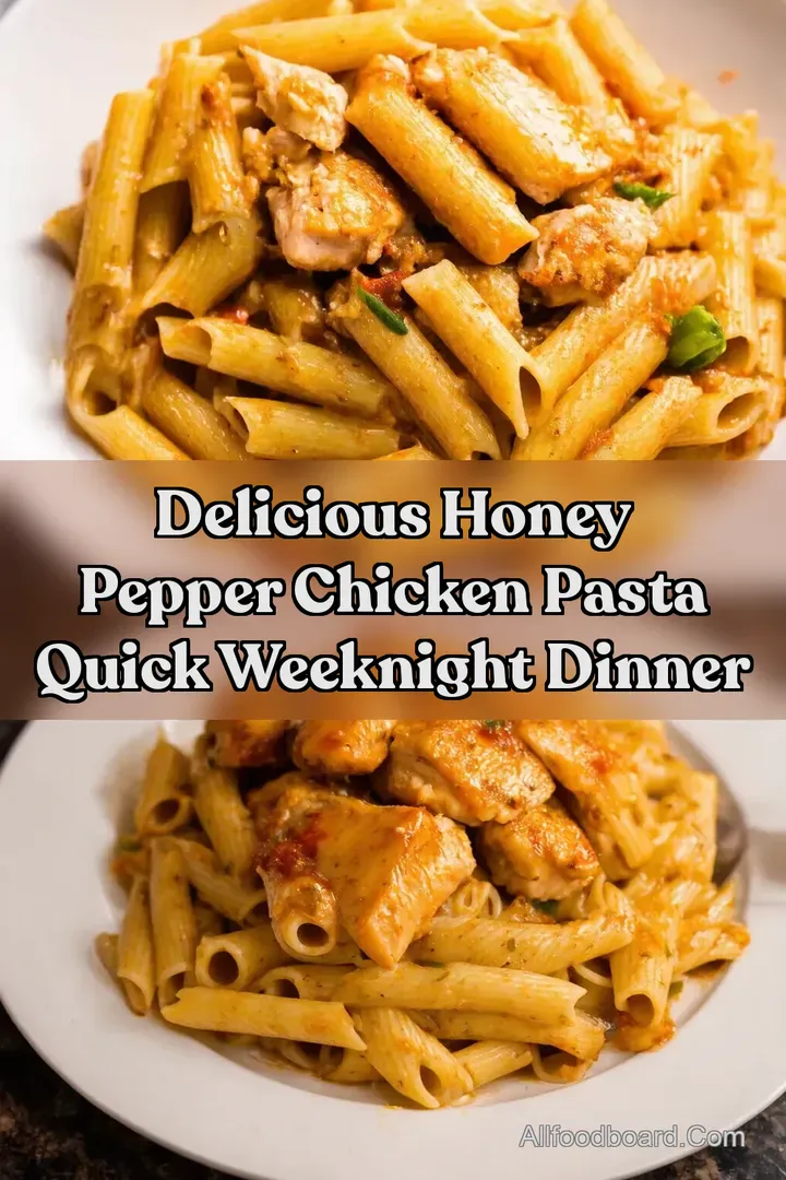 Delicious Honey Pepper Chicken Pasta Quick Weeknight Dinner : PIN FOR LATER Delicious Honey Pepper Chicken Pasta Quick Weeknight Dinner