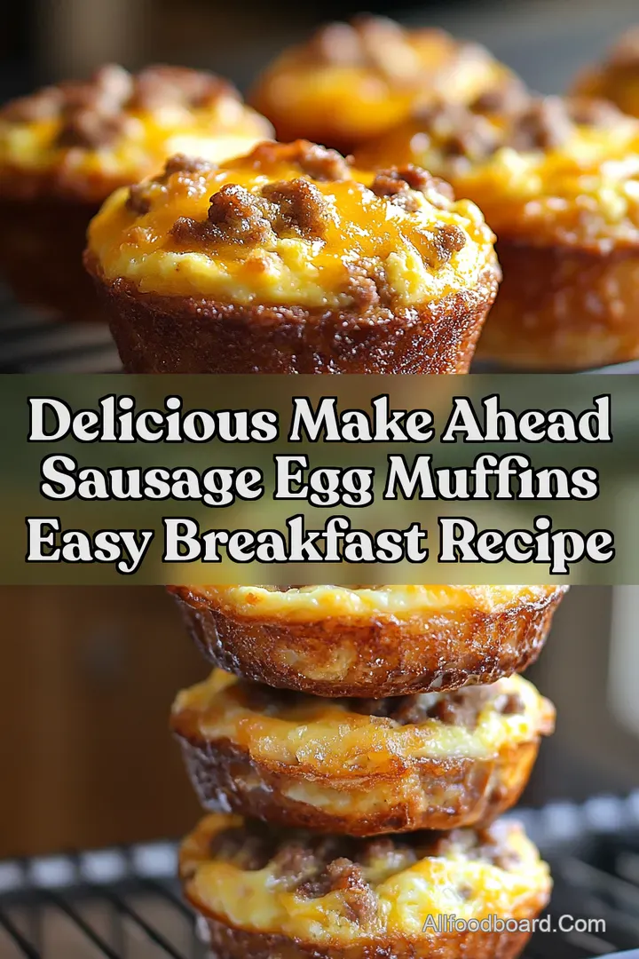 Delicious Make Ahead Sausage Egg Muffins Easy Breakfast Recipe : PIN FOR LATER Delicious Make Ahead Sausage Egg Muffins Easy Breakfast Recipe