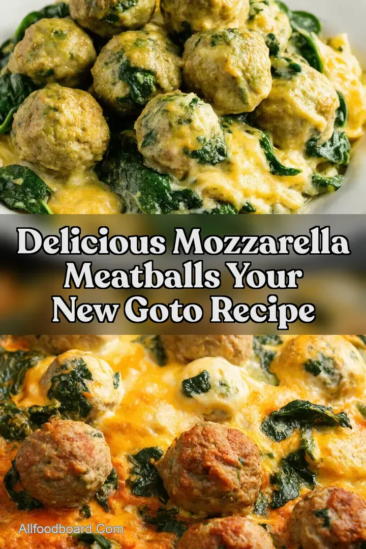 Delicious Mozzarella Meatballs Your New GoTo Recipe : PIN FOR LATER Delicious Mozzarella Meatballs Your New GoTo Recipe