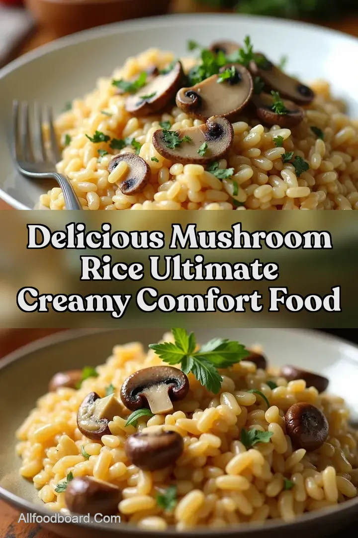 Delicious Mushroom Rice Ultimate Creamy Comfort Food
