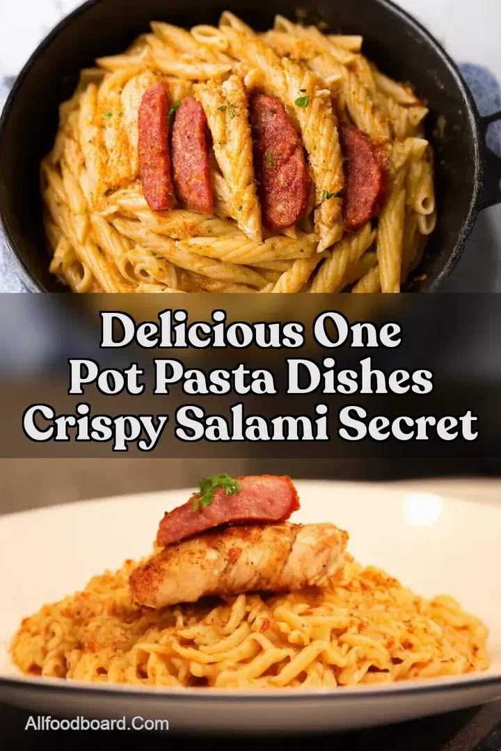 Delicious One Pot Pasta Dishes Crispy Salami Secret