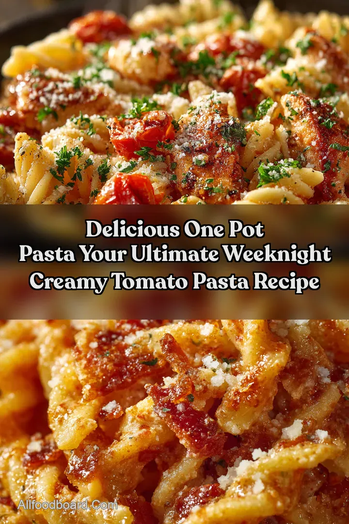 Delicious One Pot Pasta Your Ultimate Weeknight Creamy Tomato Pasta Recipe