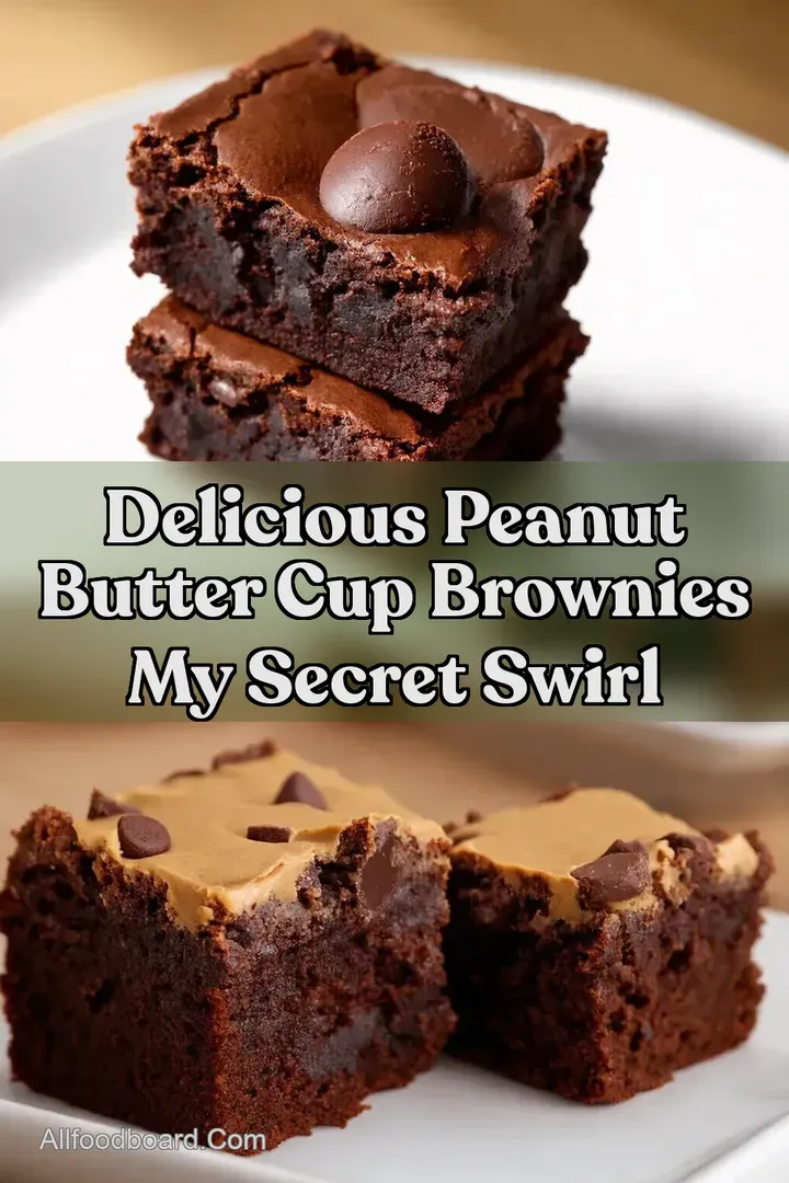 Delicious Peanut Butter Cup Brownies My Secret Swirl : PIN FOR LATER Delicious Peanut Butter Cup Brownies My Secret Swirl