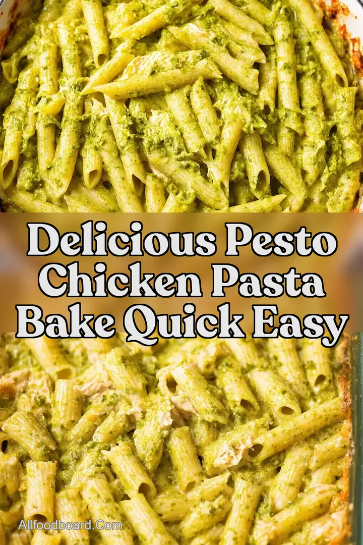 Delicious Pesto Chicken Pasta Bake Quick Easy : PIN FOR LATER Delicious Pesto Chicken Pasta Bake Quick Easy