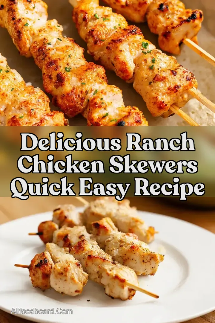 Delicious Ranch Chicken Skewers Quick Easy Recipe