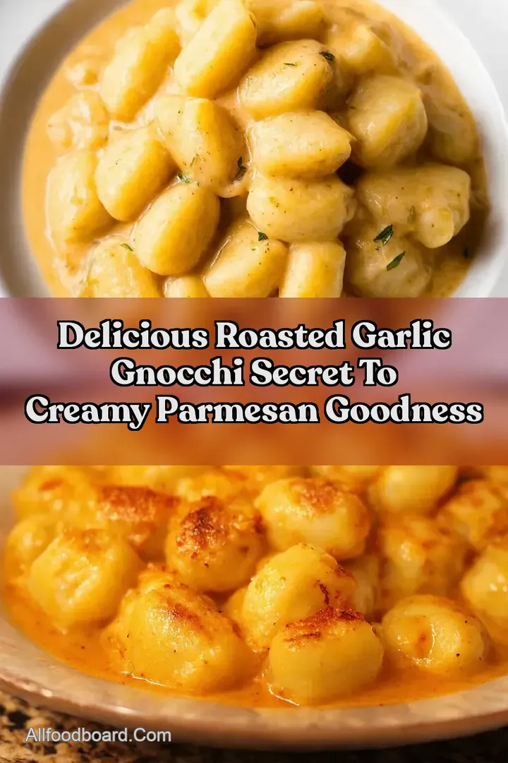 Delicious Roasted Garlic Gnocchi Secret to Creamy Parmesan Goodness : PIN FOR LATER Delicious Roasted Garlic Gnocchi Secret to Creamy Parmesan Goodness