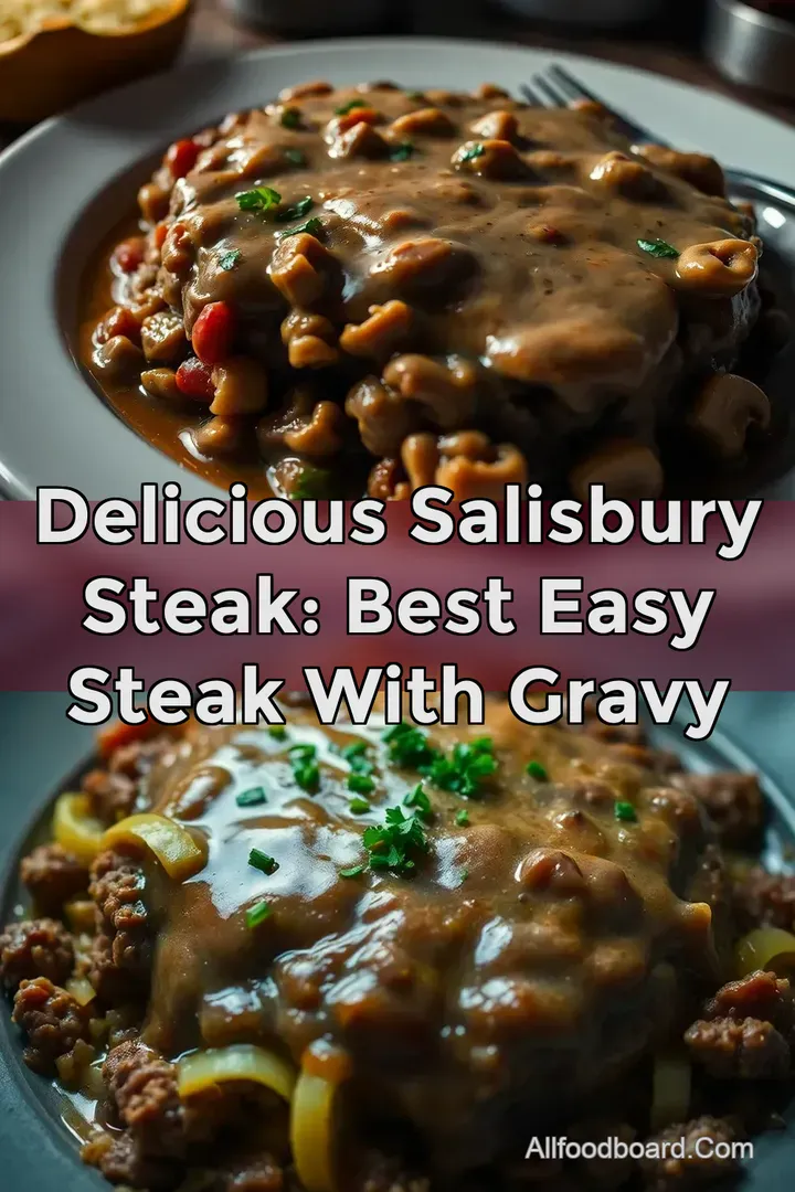 Delicious Salisbury Steak: Best Easy Steak with Gravy : PIN FOR LATER Delicious Salisbury Steak: Best Easy Steak with Gravy