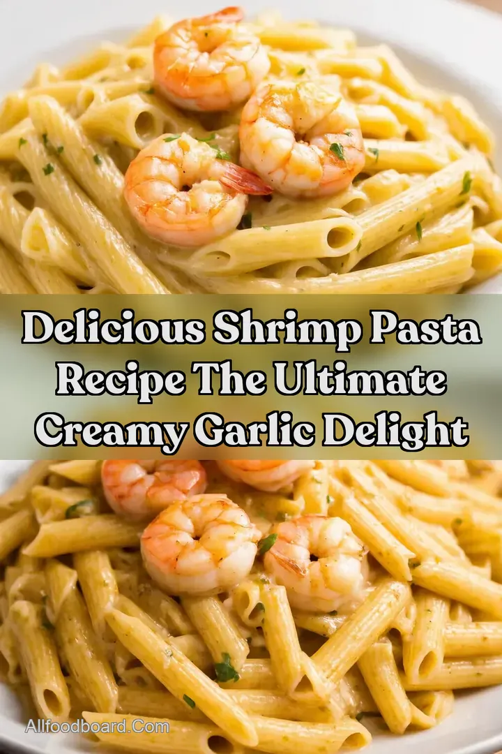 Delicious Shrimp Pasta Recipe The Ultimate Creamy Garlic Delight : PIN FOR LATER Delicious Shrimp Pasta Recipe The Ultimate Creamy Garlic Delight