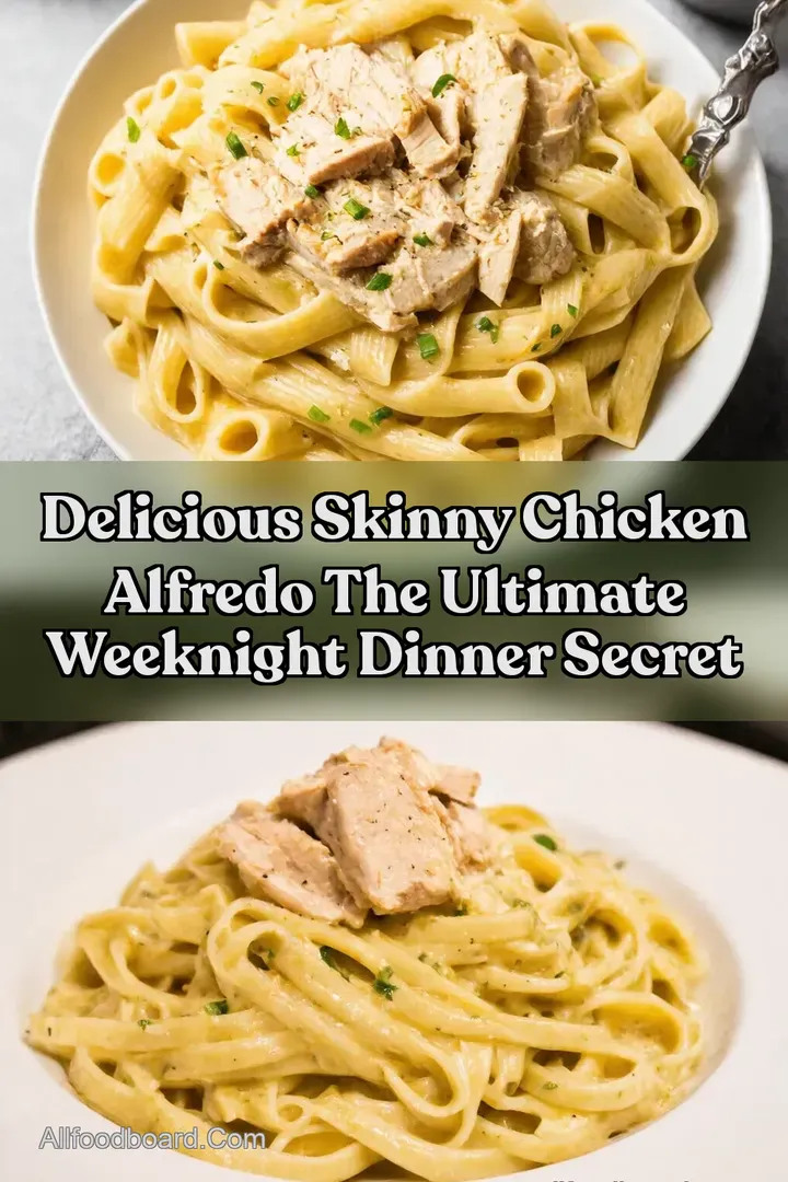 Delicious Skinny Chicken Alfredo The Ultimate Weeknight Dinner Secret : PIN FOR LATER Delicious Skinny Chicken Alfredo The Ultimate Weeknight Dinner Secret