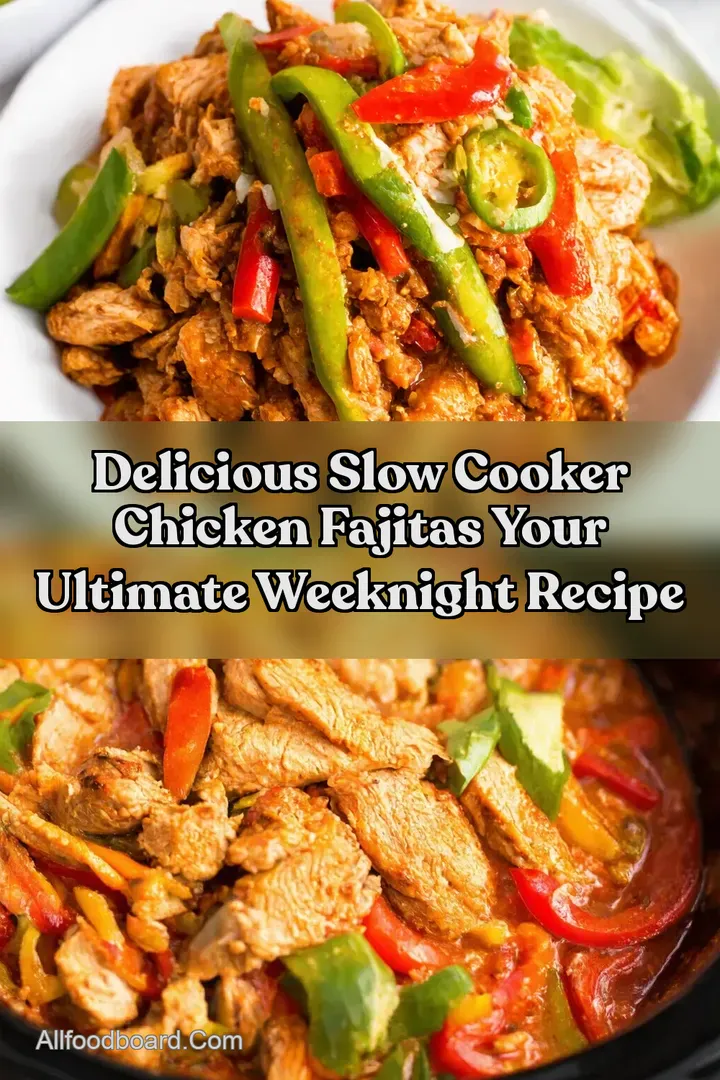 Delicious Slow Cooker Chicken Fajitas Your Ultimate Weeknight Recipe : PIN FOR LATER Delicious Slow Cooker Chicken Fajitas Your Ultimate Weeknight Recipe