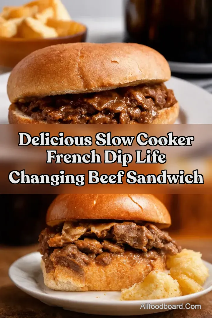 Delicious Slow Cooker French Dip Life Changing Beef Sandwich
