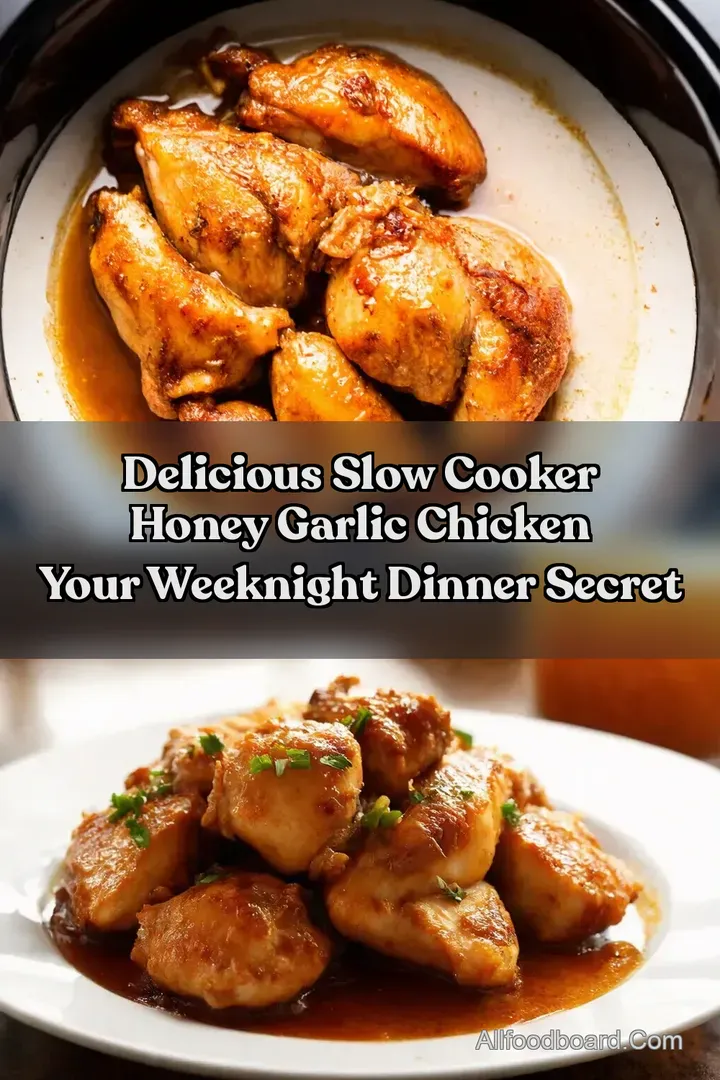 Delicious Slow Cooker Honey Garlic Chicken Your Weeknight Dinner Secret : PIN FOR LATER Delicious Slow Cooker Honey Garlic Chicken Your Weeknight Dinner Secret
