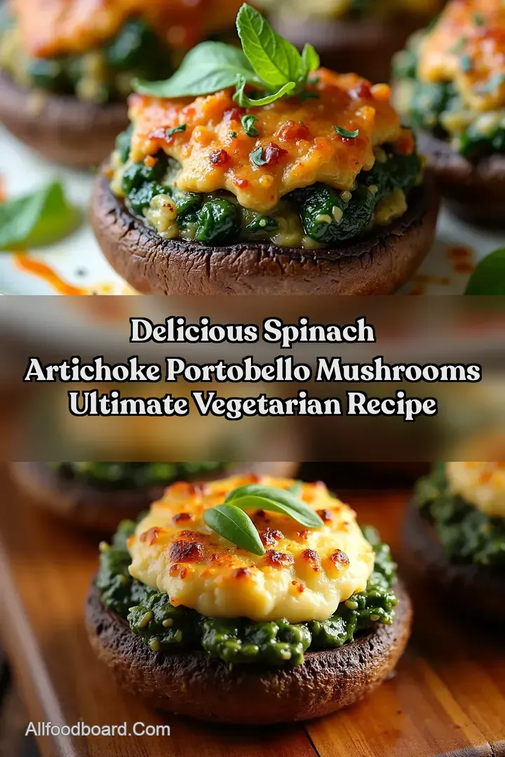 Delicious Spinach Artichoke Portobello Mushrooms Ultimate Vegetarian Recipe